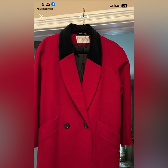 Jackets & Blazers - Women's Red Double-Breasted Long Coat